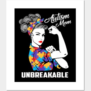 Autism Mom Unbreakable T Shirt Autism Awareness Posters and Art